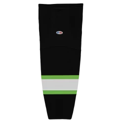 Athletic (AK) Knit Athletic Knit (AK) HS2100-247 Black/Lime Green/White Mesh Ice Hockey Socks