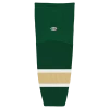 Athletic (AK) Knit Athletic Knit (AK) HS2100-262 Dark Green/White/Vegas Gold Mesh Ice Hockey Socks