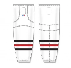 Athletic (AK) Knit Athletic Knit (AK) HS2100-305 Chicago Blackhawks White Mesh Ice Hockey Socks