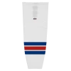 Athletic (AK) Knit Athletic Knit (AK) HS2100-313 New York Rangers White Mesh Ice Hockey Socks
