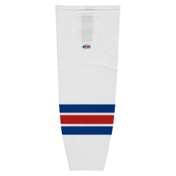 Athletic (AK) Knit Athletic Knit (AK) HS2100-313 New York Rangers White Mesh Ice Hockey Socks