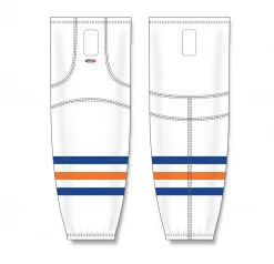Athletic (AK) Knit Athletic Knit (AK) HS2100-321 Edmonton Oilers White Mesh Ice Hockey Socks