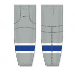 Athletic (AK) Knit Athletic Knit (AK) HS2100-450 Grey/Royal Blue/White Mesh Ice Hockey Socks