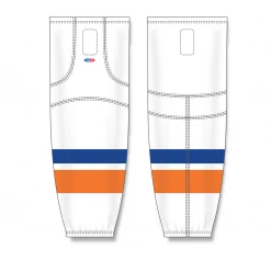 Athletic (AK) Knit Athletic Knit (AK) HS2100-491 2010 New York Islanders White Mesh Ice Hockey Socks