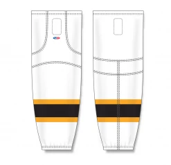 Athletic (AK) Knit Athletic Knit (AK) HS2100-499 2007 Boston Bruins White Mesh Ice Hockey Socks