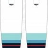 Athletic (AK) Knit Athletic Knit (AK) HS2100-501 2021 Seattle Kraken White Mesh Ice Hockey Socks
