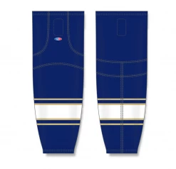 Athletic (AK) Knit Athletic Knit (AK) HS2100-520 University Of Notre Dame Fighting Irish Navy Mesh Ice Hockey Socks
