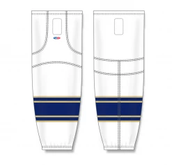Athletic (AK) Knit Athletic Knit (AK) HS2100-521 University Of Notre Dame Fighting Irish White Mesh Ice Hockey Socks