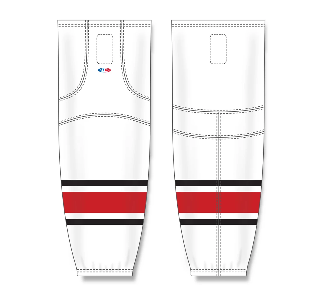 Athletic (AK) Knit Athletic Knit (AK) HS2100-528 2013 Carolina Hurricanes White Mesh Ice Hockey Socks 5 Athletic (AK) Knit Athletic Knit (AK) HS2100-528 2013 Carolina Hurricanes White Mesh Ice Hockey Socks