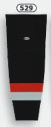 Athletic (AK) Knit Athletic Knit (AK) HS2100-529 Carolina Hurricanes Third Black Mesh Ice Hockey Socks