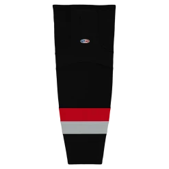 Athletic (AK) Knit Athletic Knit (AK) HS2100-529 Carolina Hurricanes Third Black Mesh Ice Hockey Socks