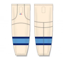 Athletic (AK) Knit Athletic Knit (AK) HS2100-545 Sand/Navy/Sky Blue Mesh Ice Hockey Socks