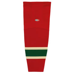 Athletic (AK) Knit Athletic Knit (AK) HS2100-564 2007 Minnesota Wild Red Mesh Ice Hockey Socks