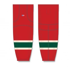 Athletic (AK) Knit Athletic Knit (AK) HS2100-564 2007 Minnesota Wild Red Mesh Ice Hockey Socks
