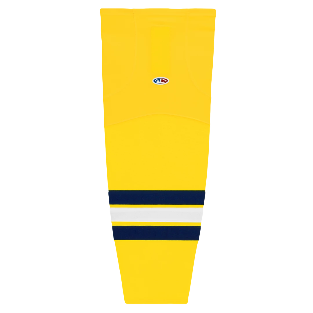 Athletic (AK) Knit Athletic Knit (AK) HS2100-590 2011 University Of Michigan Wolverines Maize Mesh Ice Hockey Socks 3 Athletic (AK) Knit Athletic Knit (AK) HS2100-590 2011 University Of Michigan Wolverines Maize Mesh Ice Hockey Socks