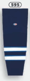 Athletic (AK) Knit Athletic Knit (AK) HS2100-595 2011 Winnipeg Jets Navy Mesh Ice Hockey Socks