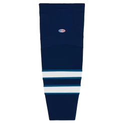 Athletic (AK) Knit Athletic Knit (AK) HS2100-595 2011 Winnipeg Jets Navy Mesh Ice Hockey Socks