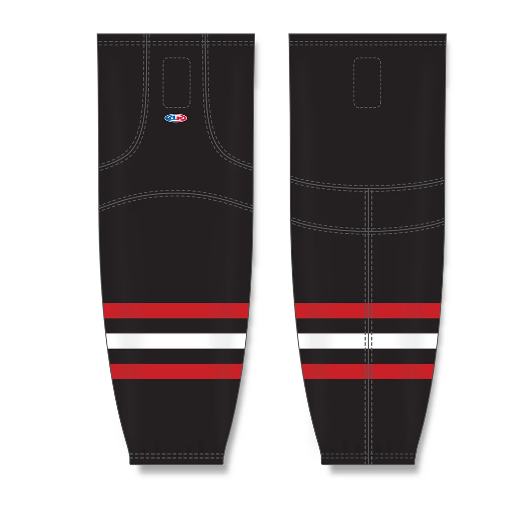Athletic (AK) Knit Athletic Knit (AK) HS2100-614 New Chicago Blackhawks Third Black Mesh Ice Hockey Socks 5 Athletic (AK) Knit Athletic Knit (AK) HS2100-614 New Chicago Blackhawks Third Black Mesh Ice Hockey Socks