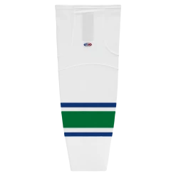 Athletic (AK) Knit Athletic Knit (AK) HS2100-623 2004 Vancouver Canucks White Mesh Ice Hockey Socks
