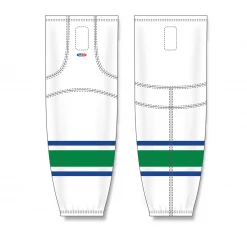 Athletic (AK) Knit Athletic Knit (AK) HS2100-623 2004 Vancouver Canucks White Mesh Ice Hockey Socks