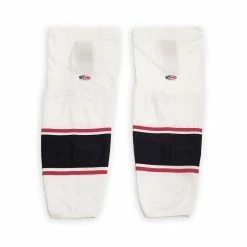 Athletic (AK) Knit Athletic Knit (AK) HS2100-689 2017 Columbus Blue Jackets White Mesh Ice Hockey Socks