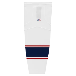 Athletic (AK) Knit Athletic Knit (AK) HS2100-689 2017 Columbus Blue Jackets White Mesh Ice Hockey Socks