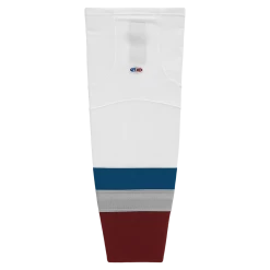 Athletic (AK) Knit Athletic Knit (AK) HS2100-805 2011 Colorado Avalanche White Mesh Ice Hockey Socks