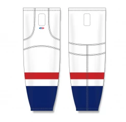 Athletic (AK) Knit Athletic Knit (AK) HS2100-809 2013 Washington Capitals White Mesh Ice Hockey Socks