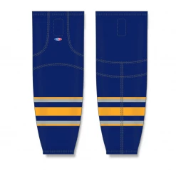 Athletic (AK) Knit Athletic Knit (AK) HS2100-810 2009 Buffalo Sabres Third Navy Mesh Ice Hockey Socks