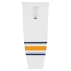 Athletic (AK) Knit Athletic Knit (AK) HS2100-811 2009 Buffalo Sabres Third White Mesh Ice Hockey Socks