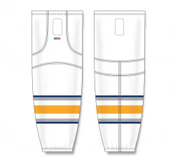 Athletic (AK) Knit Athletic Knit (AK) HS2100-811 2009 Buffalo Sabres Third White Mesh Ice Hockey Socks 7 Athletic (AK) Knit Athletic Knit (AK) HS2100-811 2009 Buffalo Sabres Third White Mesh Ice Hockey Socks