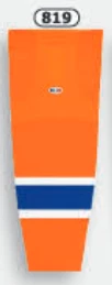 Athletic (AK) Knit Athletic Knit (AK) HS2100-819 2015 Edmonton Oilers Third Orange Mesh Ice Hockey Socks