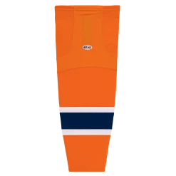 Athletic (AK) Knit Athletic Knit (AK) HS2100-819 2015 Edmonton Oilers Third Orange Mesh Ice Hockey Socks