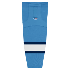 Athletic (AK) Knit Athletic Knit (AK) HS2100-828 2008 Pittsburgh Penguins Third Sky Blue Mesh Ice Hockey Socks