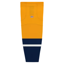 Athletic (AK) Knit Athletic Knit (AK) HS2100-873 2013 Nashville Predators Gold Mesh Ice Hockey Socks