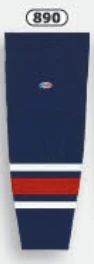 Athletic (AK) Knit Athletic Knit (AK) HS2100-890 2010 Columbus Blue Jackets Navy Mesh Ice Hockey Socks