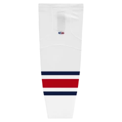 Athletic (AK) Knit Athletic Knit (AK) HS2100-891 2010 Columbus Blue Jackets White Mesh Ice Hockey Socks