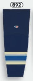 Athletic (AK) Knit Athletic Knit (AK) HS2100-892 2010 Columbus Blue Jackets Third Navy Mesh Ice Hockey Socks