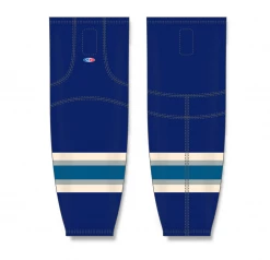 Athletic (AK) Knit Athletic Knit (AK) HS2100-892 2010 Columbus Blue Jackets Third Navy Mesh Ice Hockey Socks 7 Athletic (AK) Knit Athletic Knit (AK) HS2100-892 2010 Columbus Blue Jackets Third Navy Mesh Ice Hockey Socks