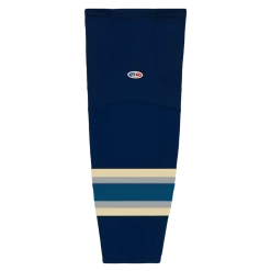 Athletic (AK) Knit Athletic Knit (AK) HS2100-892 2010 Columbus Blue Jackets Third Navy Mesh Ice Hockey Socks