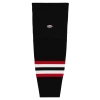 Athletic (AK) Knit Athletic Knit (AK) HS2100-936 2009 Ottawa Senators Third Black Mesh Ice Hockey Socks