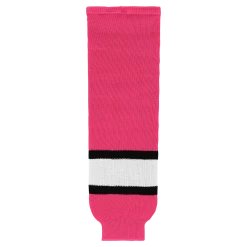 Athletic (AK) Knit Athletic Knit (AK) HS630-272 Pink/White/Black Knit Ice Hockey Socks