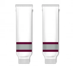 Athletic (AK) Knit Athletic Knit (AK) HS630-342 White/Maroon/Grey Knit Ice Hockey Socks