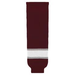 Athletic (AK) Knit Athletic Knit (AK) HS630-343 Maroon/Grey/White Knit Ice Hockey Socks