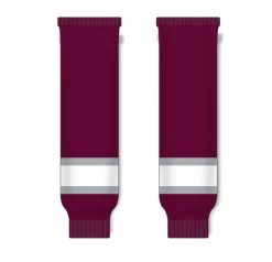 Athletic (AK) Knit Athletic Knit (AK) HS630-343 Maroon/Grey/White Knit Ice Hockey Socks