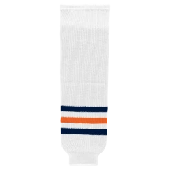 Athletic (AK) Knit Athletic Knit (AK) HS630-371 2017 Edmonton Oilers White Knit Ice Hockey Socks