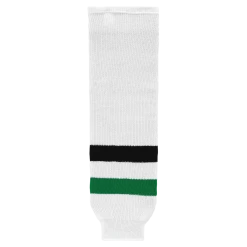 Athletic (AK) Knit Athletic Knit (AK) HS630-377 2013 Dallas Stars White Knit Ice Hockey Socks