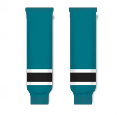 Athletic (AK) Knit Athletic Knit (AK) HS630-457 Pacific Teal/White/Black Knit Ice Hockey Socks
