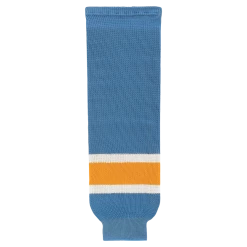 Athletic (AK) Knit Athletic Knit (AK) HS630-473 Sky Blue/White/Gold Knit Ice Hockey Socks