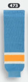 Athletic (AK) Knit Athletic Knit (AK) HS630-473 Sky Blue/White/Gold Knit Ice Hockey Socks